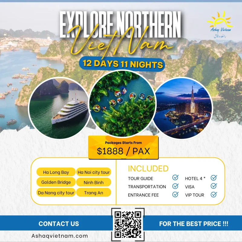 EXPLORE NORTHERN VIETNAM IN 12 DAYS NIGHTS (2025) HN-HL-DANANG-HOIAN-HCM