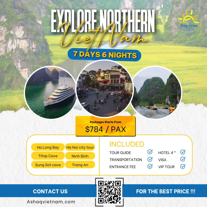 EXPLORE NORTHERN VIETNAM IN 7 DAYS 6 NIGHTS (2025) HN-HL-NB
