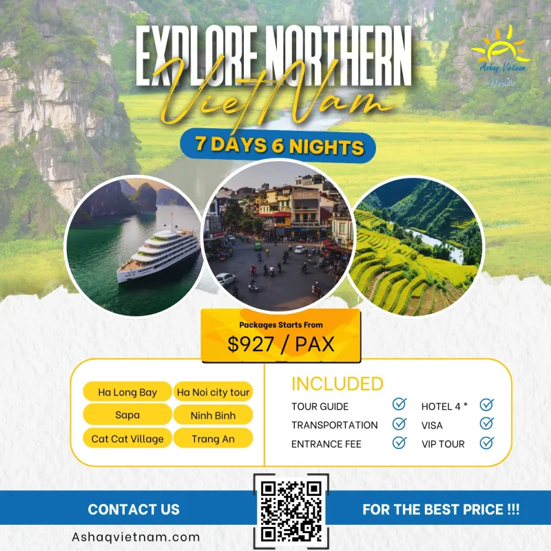 EXPLORE NORTHERN VIETNAM IN 7 DAYS 6 NIGHTS (2025) HN-HL-NB-Sapa
