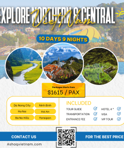 EXPLORE NORTHERN & CENTRAL VIETNAM IN 10 DAYS 9 NIGHTS HN-HL-DAY TOUR-SP-NB-DANANG-HOI AN