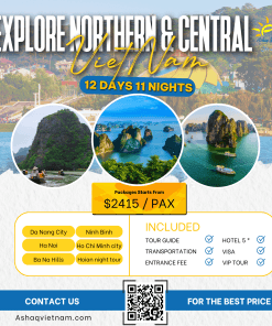 EXPLORE NORTHERN & CENTRAL VIETNAM IN 12 DAYS 11 NIGHTS HN-HL-DANANG-HOIAN- HCMC