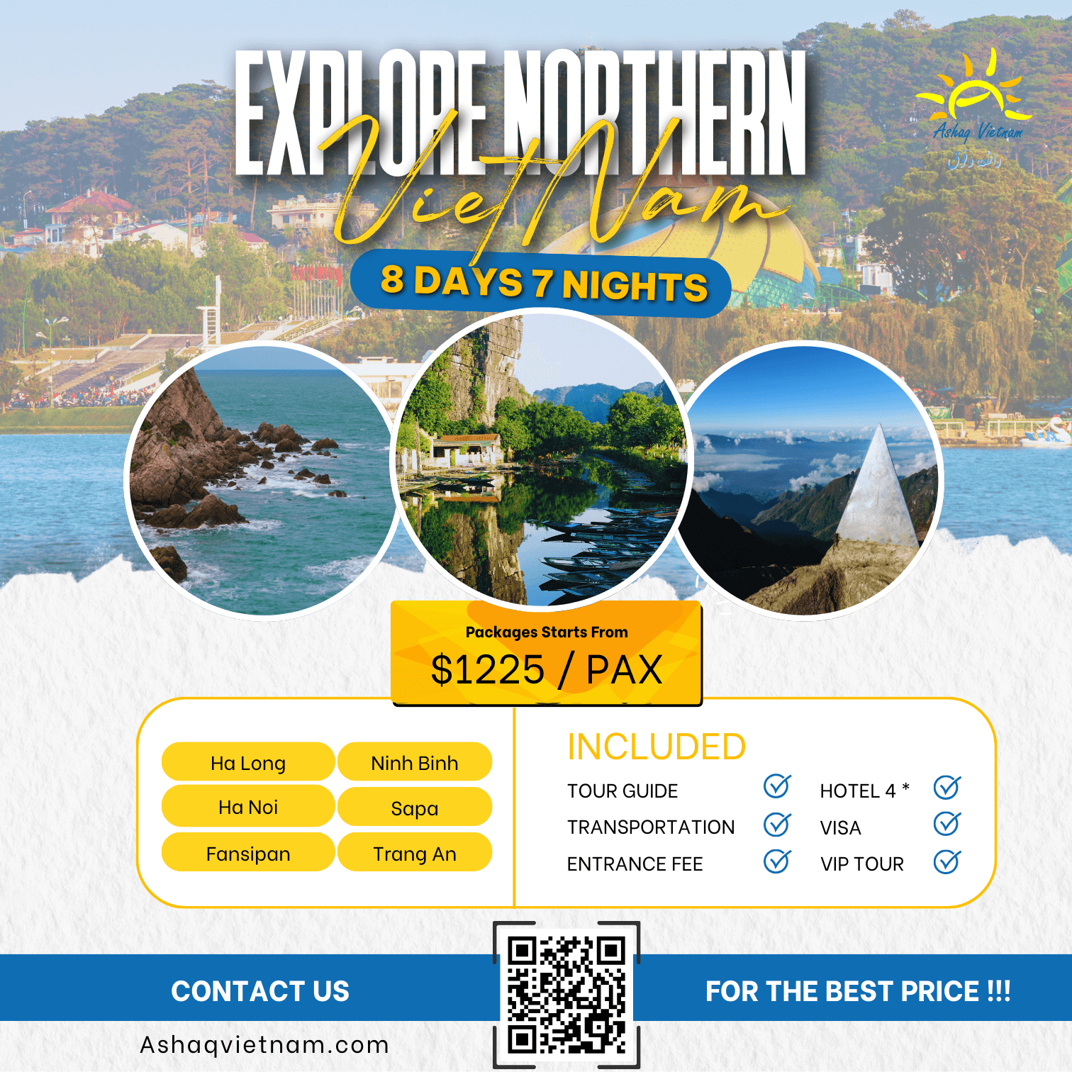 8D7N Hanoi-Halong-NB-Sapa